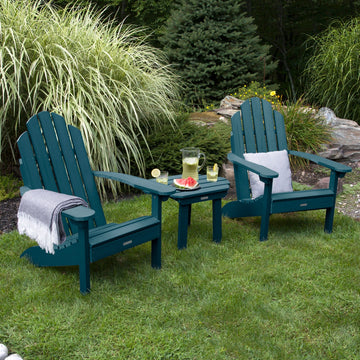 2 Classic Westport Adirondack Chairs with Westport Side Table Kitted Sets Highwood USA 