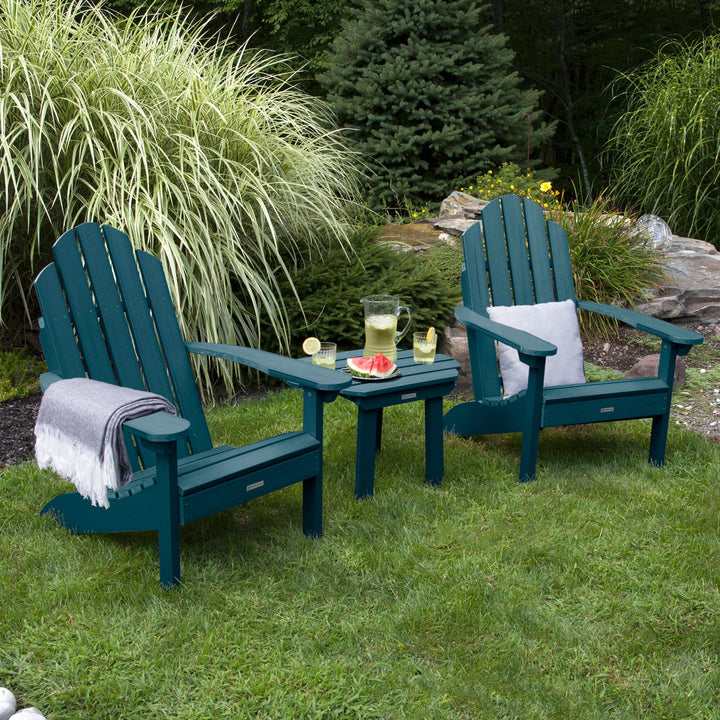 2 Classic Westport Adirondack Chairs with Westport Side Table Kitted Sets Highwood USA 