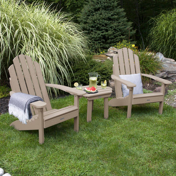 2 Classic Westport Adirondack Chairs with Westport Side Table Kitted Sets Highwood USA 