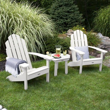 2 Classic Westport Adirondack Chairs with Westport Side Table Kitted Sets Highwood USA 