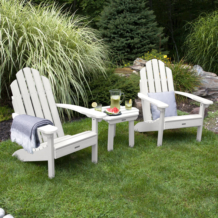 2 Classic Westport Adirondack Chairs with Westport Side Table Kitted Sets Highwood USA 