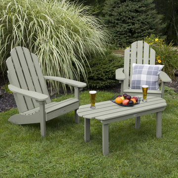 2 Westport Adirondack Chairs with 1 Westport Conversation Table Kitted Sets Highwood USA 