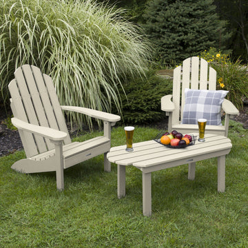2 Westport Adirondack Chairs with 1 Westport Conversation Table Kitted Sets Highwood USA 