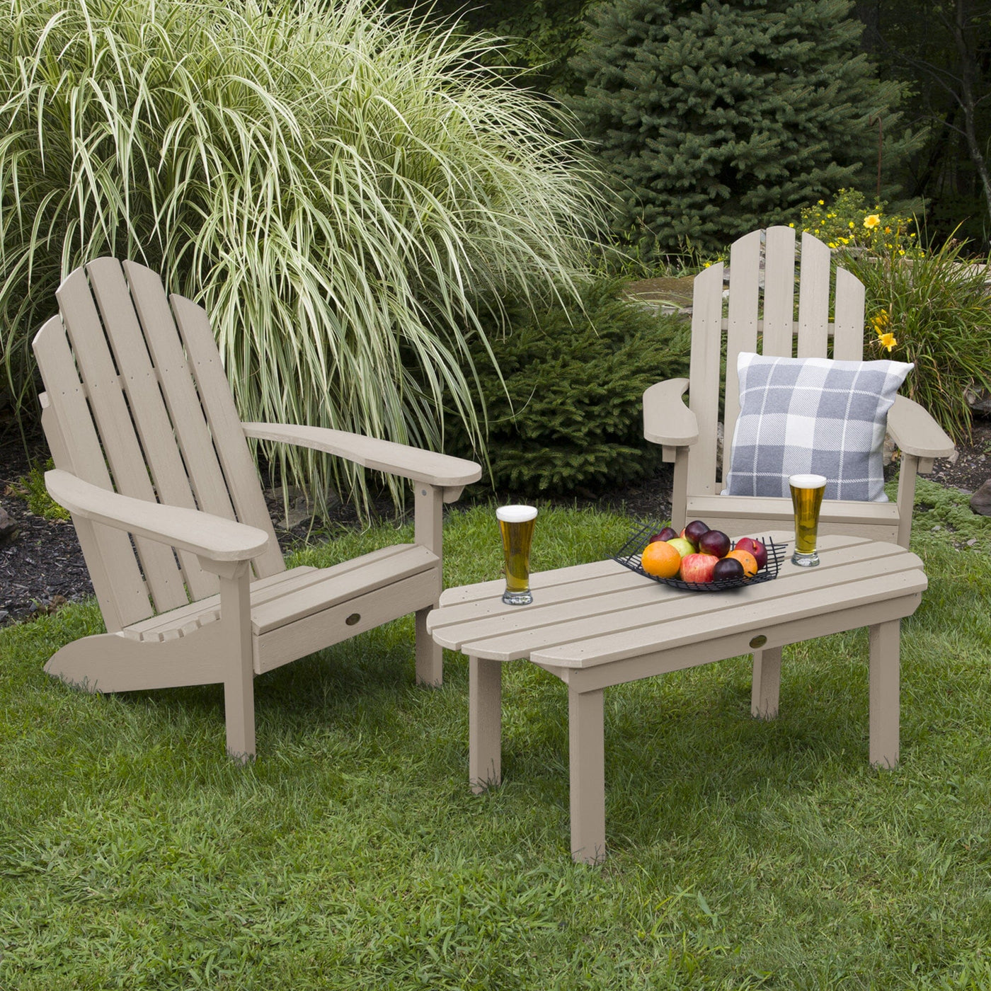 2 Westport Adirondack Chairs with 1 Westport Conversation Table Kitted Sets Highwood USA 
