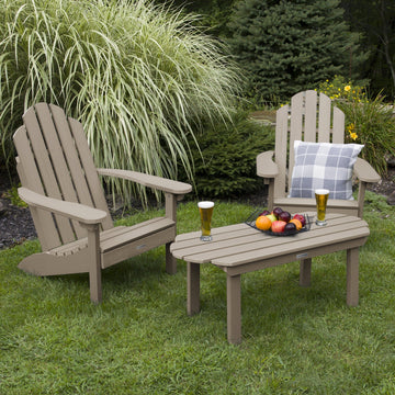 2 Westport Adirondack Chairs with 1 Westport Conversation Table Kitted Sets Highwood USA 