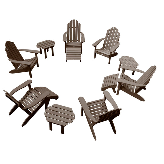 Classic Westport Adirondack Fireside Set Kitted Sets Highwood USA Weathered Acorn 