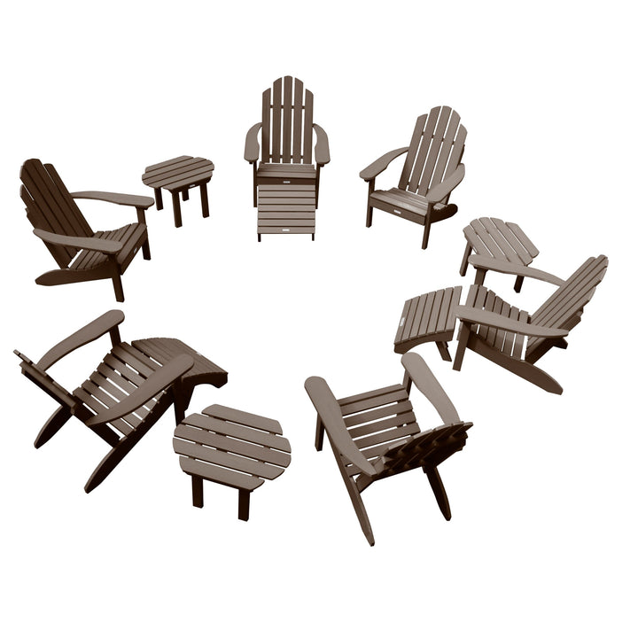 Classic Westport Adirondack Fireside Set Kitted Sets Highwood USA Weathered Acorn 