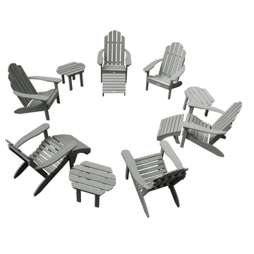 Classic Westport Adirondack Fireside Set Kitted Sets Highwood USA Coastal Teak 
