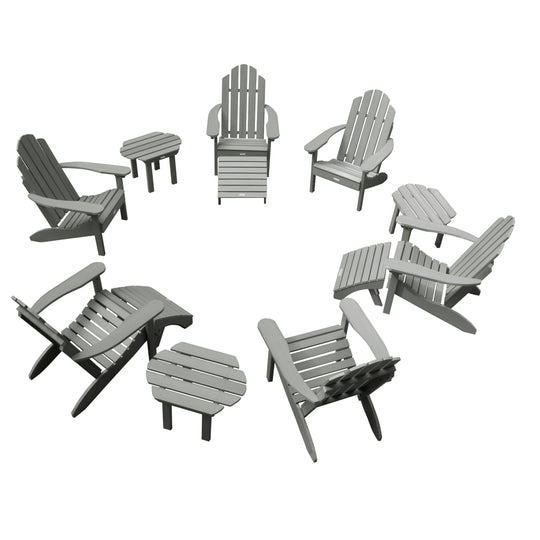 Classic Westport Adirondack Fireside Set Kitted Sets Highwood USA Coastal Teak 