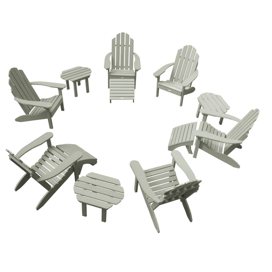 Classic Westport Adirondack Fireside Set Kitted Sets Highwood USA Eucalyptus 