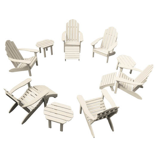 Classic Westport Adirondack Fireside Set Kitted Sets Highwood USA Whitewash 