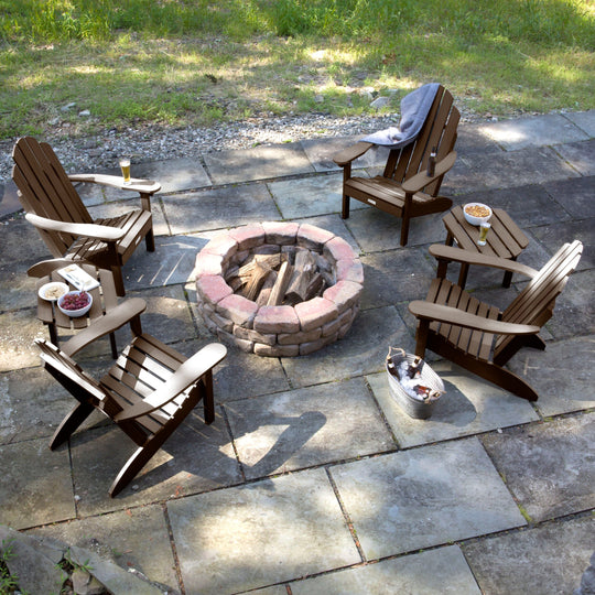 4 Classic Westport Adirondack Chairs with 2 Side Tables Kitted Sets Highwood USA 
