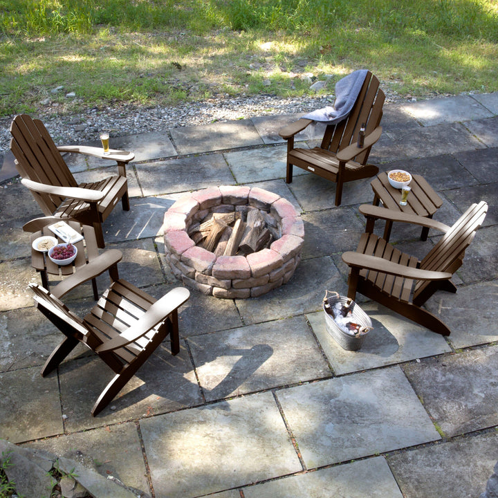 4 Classic Westport Adirondack Chairs with 2 Side Tables Kitted Sets Highwood USA 