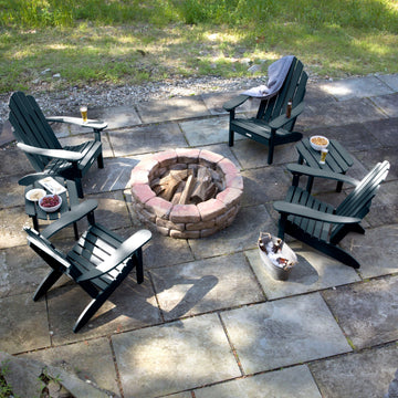 4 Classic Westport Adirondack Chairs with 2 Side Tables Kitted Sets Highwood USA 