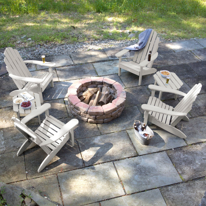 4 Classic Westport Adirondack Chairs with 2 Side Tables Kitted Sets Highwood USA 