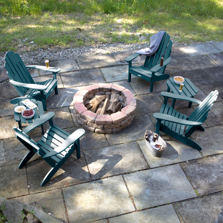 4 Classic Westport Adirondack Chairs with 2 Side Tables Kitted Sets Highwood USA 