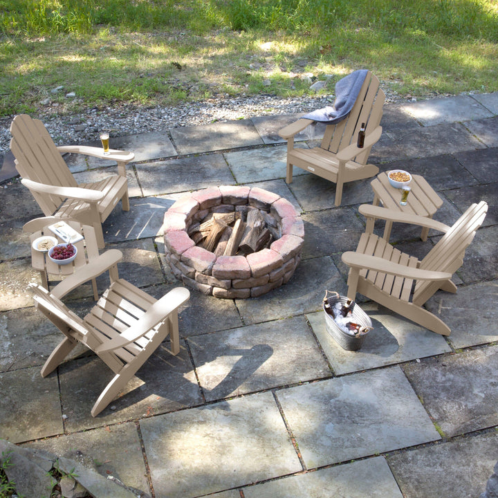 4 Classic Westport Adirondack Chairs with 2 Side Tables Kitted Sets Highwood USA 