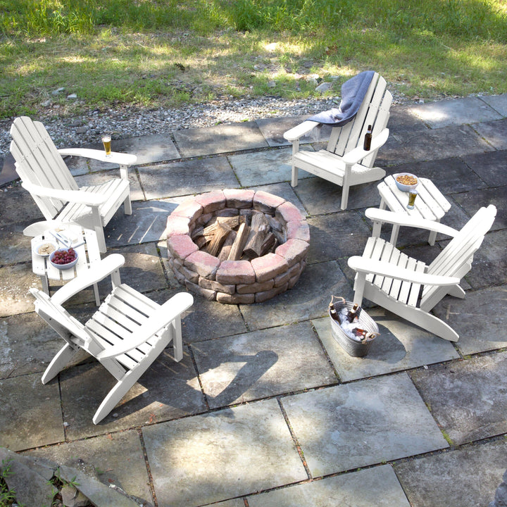 4 Classic Westport Adirondack Chairs with 2 Side Tables Kitted Sets Highwood USA 