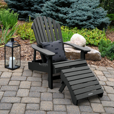 King Hamilton Folding & Reclining Adirondack Chair and Ottoman Adirondack Chairs Highwood USA 