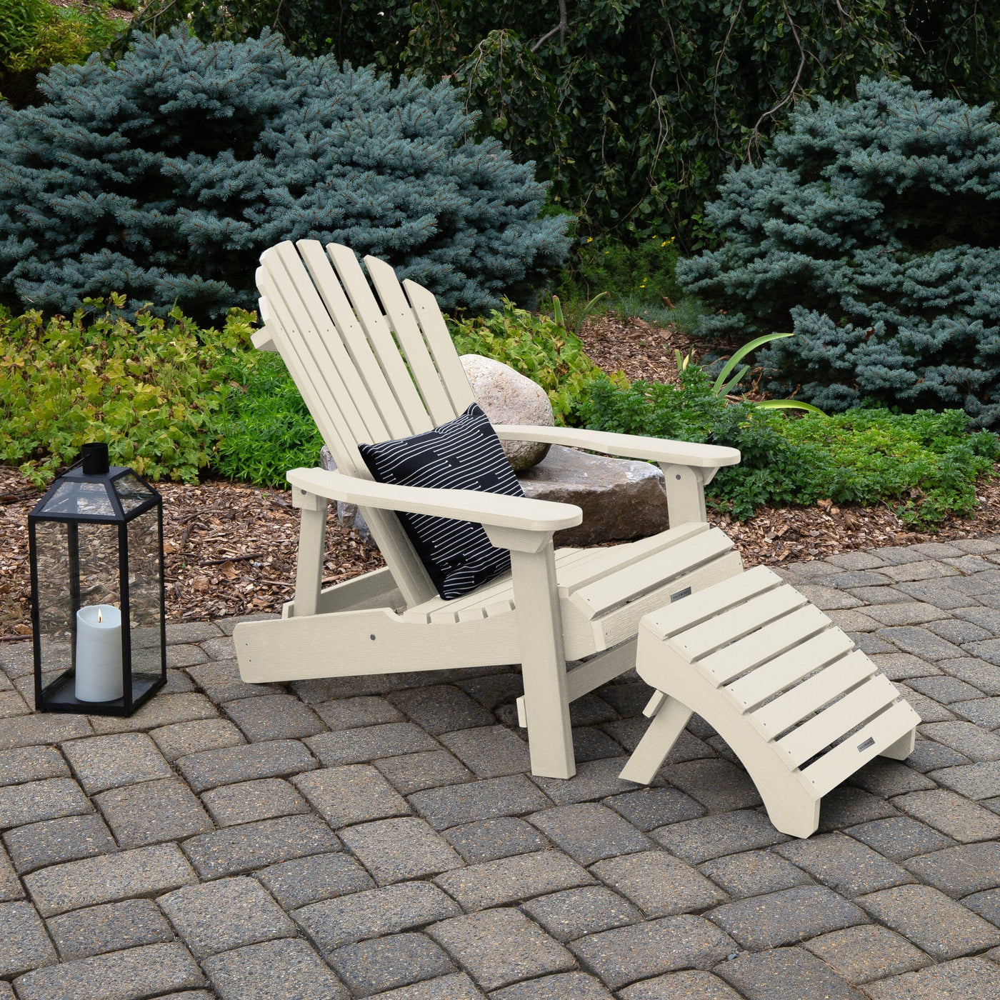King Hamilton Folding & Reclining Adirondack Chair and Ottoman Adirondack Chairs Highwood USA 