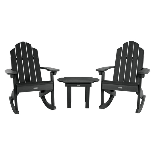 Classic Westport Rocking Chair and Table Set Kitted Sets Highwood USA Black 