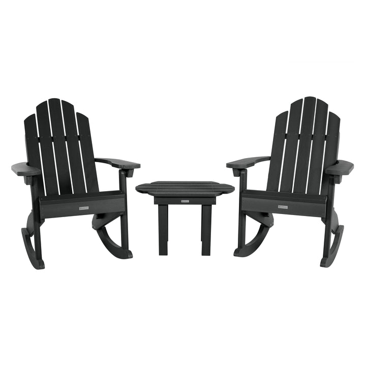 Classic Westport Rocking Chair and Table Set Kitted Sets Highwood USA Black 