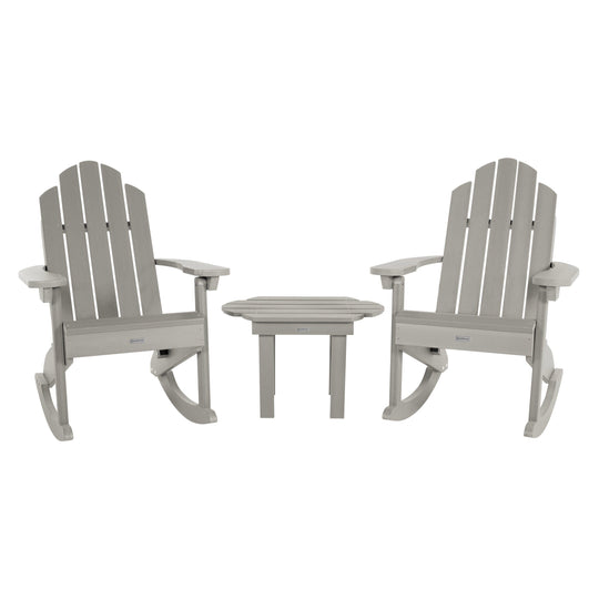 Classic Westport Rocking Chair and Table Set Kitted Sets Highwood USA Harbor Gray 
