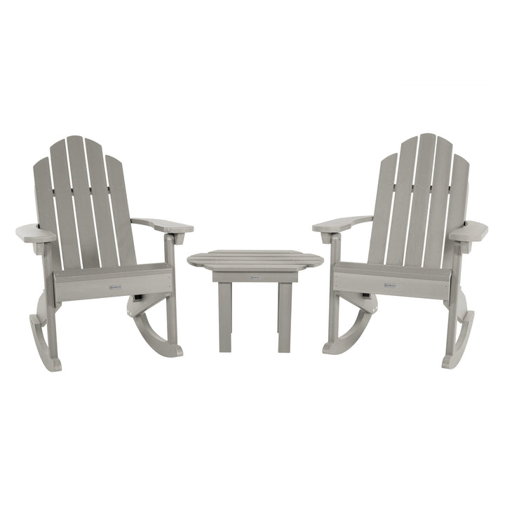 Classic Westport Rocking Chair and Table Set Kitted Sets Highwood USA Harbor Gray 