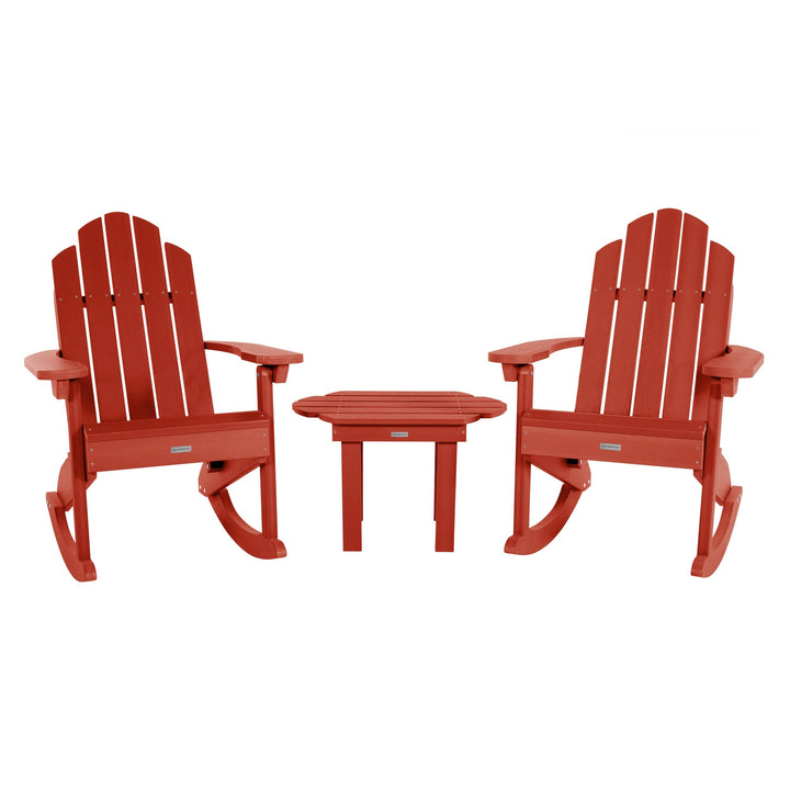 Classic Westport Rocking Chair and Table Set Kitted Sets Highwood USA Rustic Red 