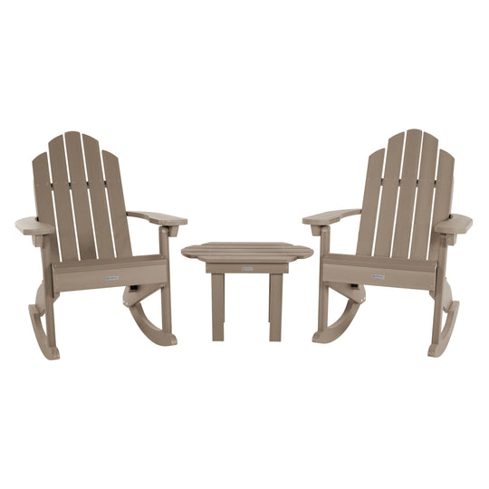 Classic Westport Rocking Chair and Table Set Kitted Sets Highwood USA Woodland Brown 
