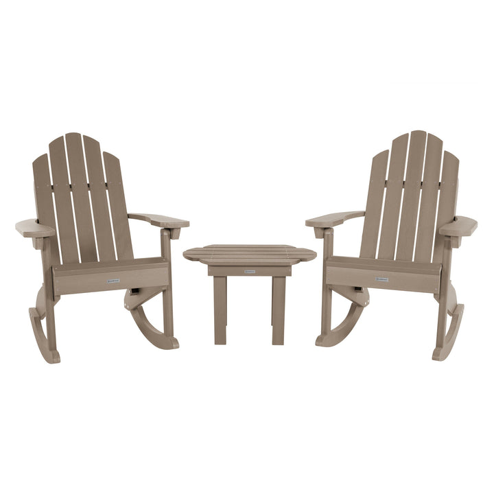 Classic Westport Rocking Chair and Table Set Kitted Sets Highwood USA Woodland Brown 