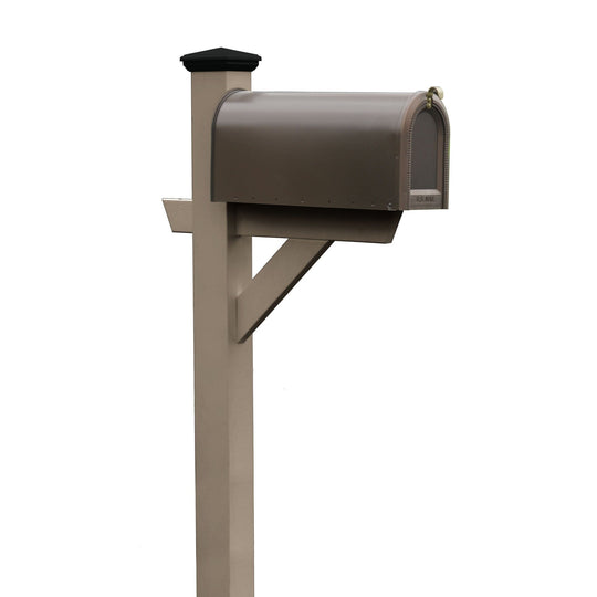Refurbished Hazleton Mailbox Post Outdoor Structures Highwood USA Woodland Brown 