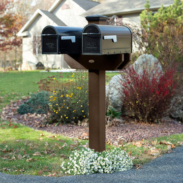 Hazelton Side-by-side Mailbox Post Outdoor Structures Highwood USA 