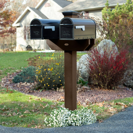 Hazelton Side-by-side Mailbox Post Outdoor Structures Highwood USA 