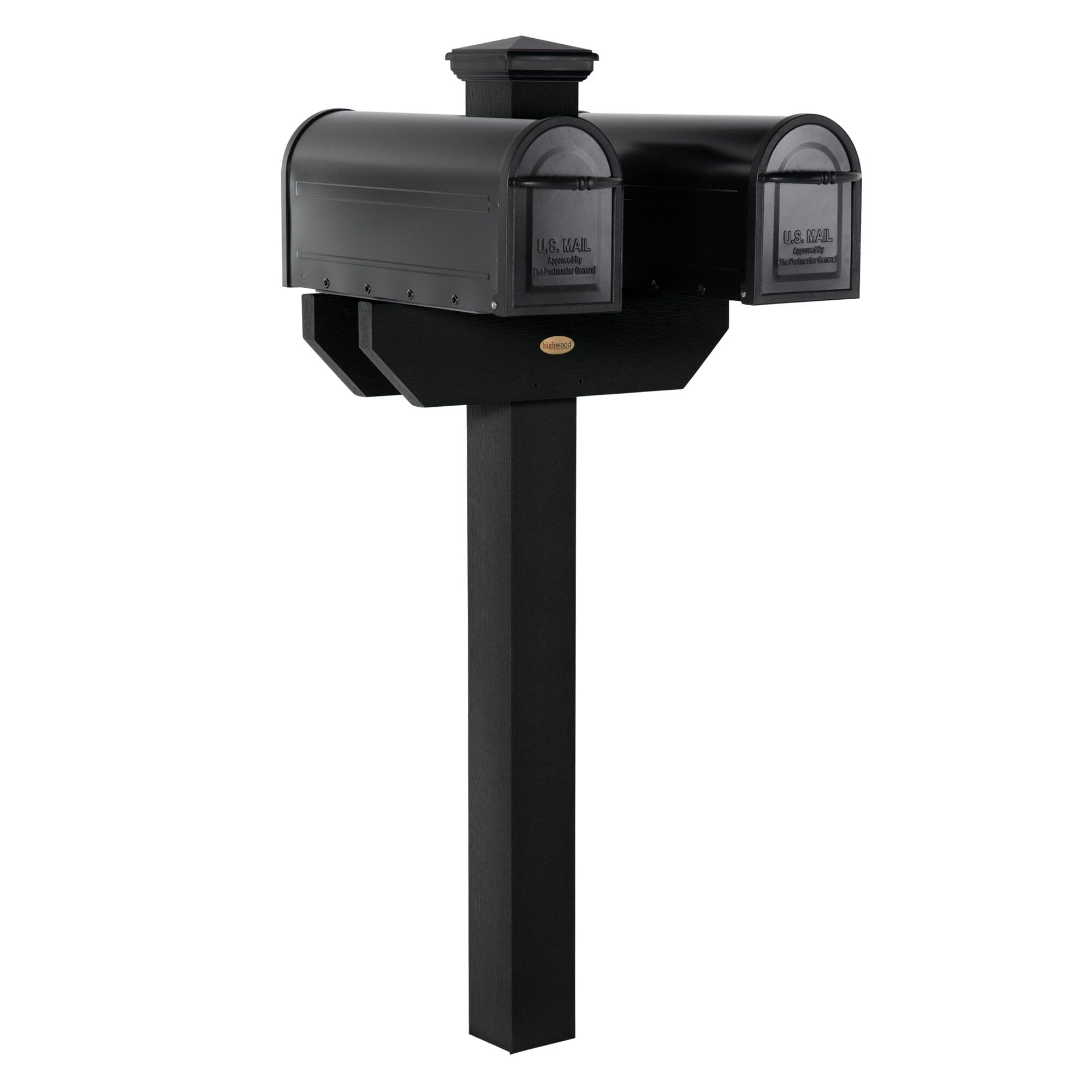 Mailbox Set Hazleton Side-by-side Double Mailbox Post – Highwood USA