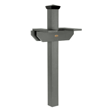 Hazelton Side-by-side Mailbox Post Outdoor Structures Highwood USA Coastal Teak 