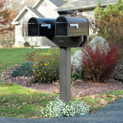Hazleton Side-by-side Mailbox Post Outdoor Structures Highwood USA 