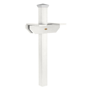 Hazelton Side-by-side Mailbox Post Outdoor Structures Highwood USA White 