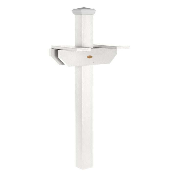 Hazelton Side-by-side Mailbox Post Outdoor Structures Highwood USA White 