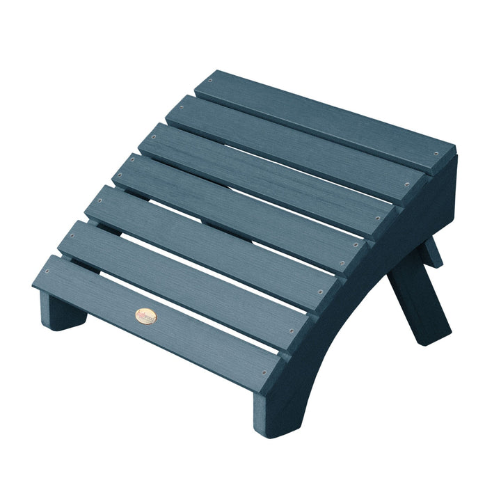 Refurbished Folding Adirondack Ottoman Ottoman Highwood USA Nantucket Blue 