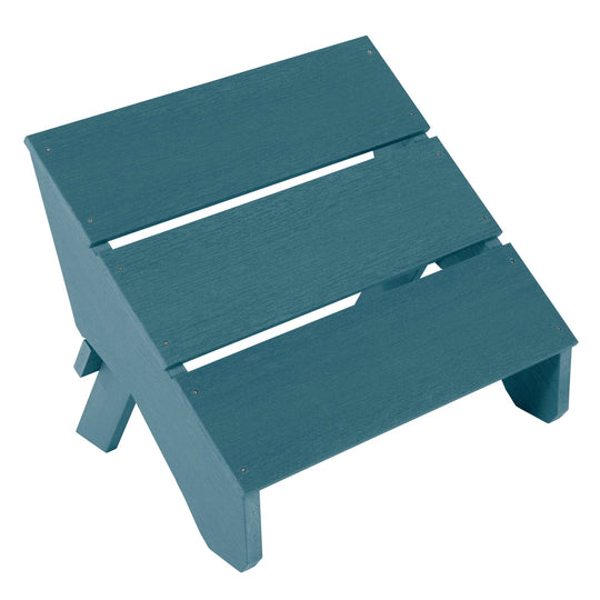 Italica Modern Ottoman in Nantucket Blue