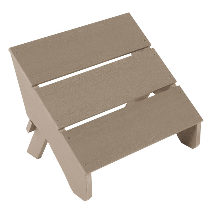 Italica Modern Ottoman in Woodland brown