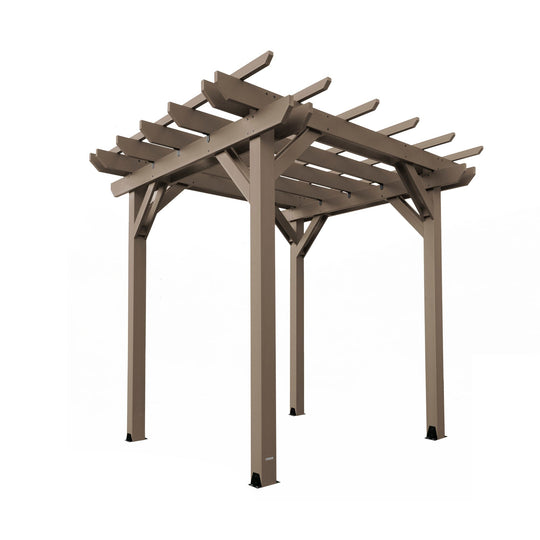 Bodhi 8' x 8' Pergola Outdoor Structures Highwood USA Woodland Brown 