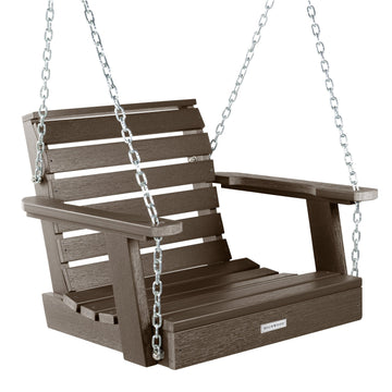 Weatherly Single Seat Swing BenchSwing Highwood USA Weathered Acorn 