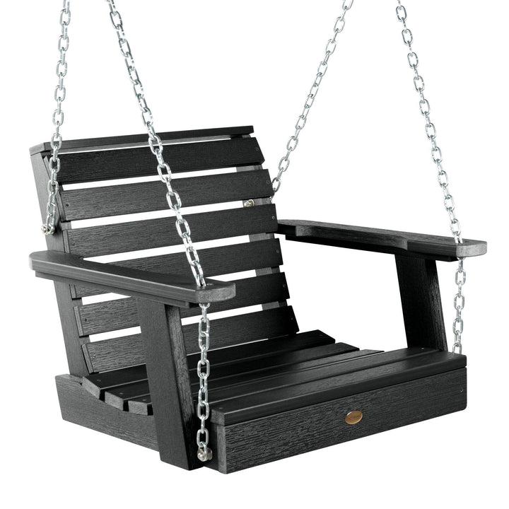 Refurbished Weatherly Single Seat Swing BenchSwing Highwood USA Black 