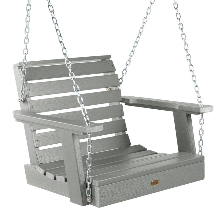 Refurbished Weatherly Single Seat Swing BenchSwing Highwood USA Coastal Teak 