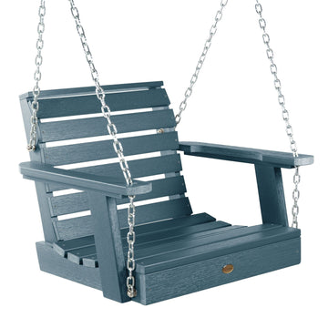 Refurbished Weatherly Single Seat Swing BenchSwing Highwood USA Nantucket Blue 