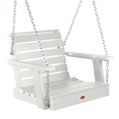 Refurbished Weatherly Single Seat Swing BenchSwing Highwood USA White 