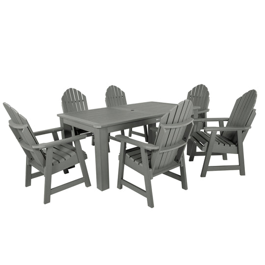 Hamilton 7pc Outdoor Dining Set 42in x 72in - Dining Height Dining Highwood USA Coastal Teak 