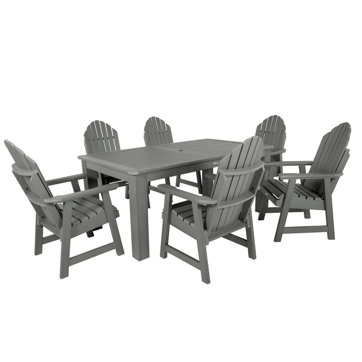Hamilton 7pc Outdoor Dining Set 42in x 72in - Dining Height Dining Highwood USA Coastal Teak 